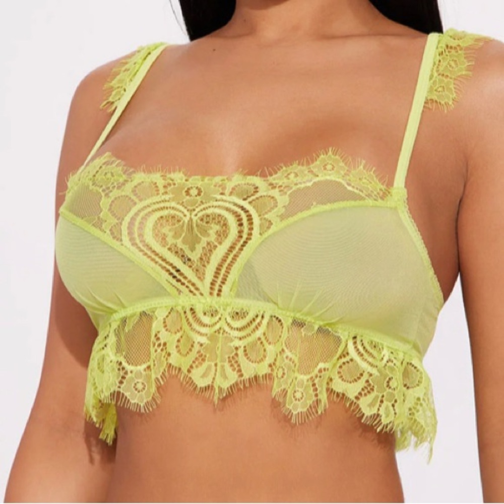 Neon green Lingerie bra